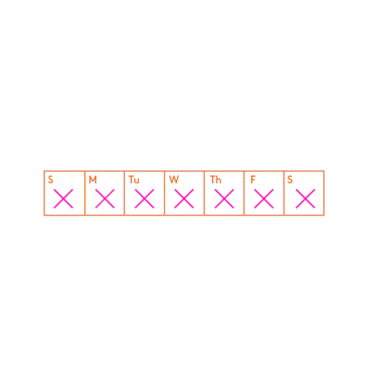 Illustration of days crossed out on a calendar